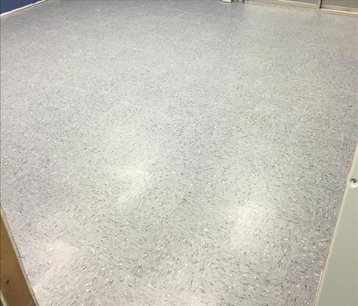 Office floor after it had been cleaned and sanitized.