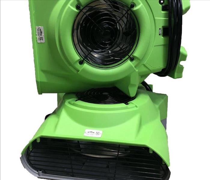 Two SERVPRO Air Mover's stacked on top of each other