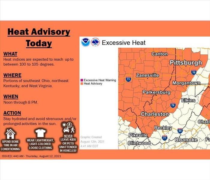 A heat wave comes through Kanawha and Putnam Counties today. 